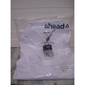 Ahead Performance Mens Golf Polo White Shirt Size L NWT